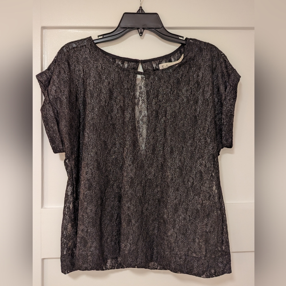 Lace Sheer Black Blouse
